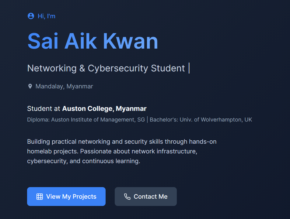 Personal Portfolio Website